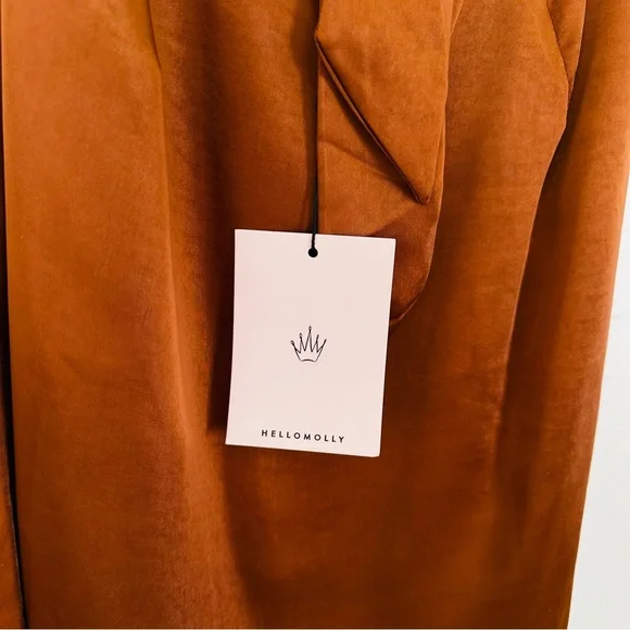 New Hello Molly bronze mini halter dress open back - Picture 10 of 11